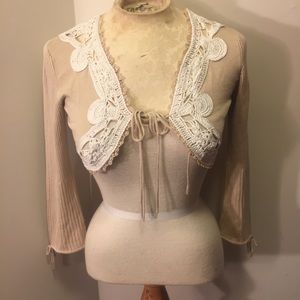 Bebe crocheted lace cardigan